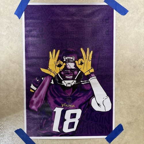 Justin jefferson canvas - jefferson,